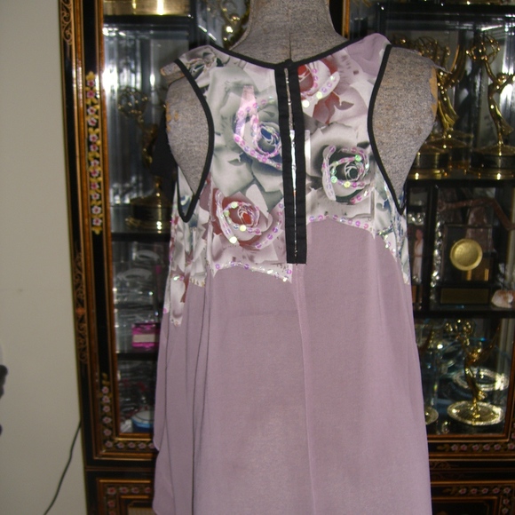 NWT LIPSY ROSE PRINT SEQUIN TOP US6 UK10 - Picture 4 of 8
